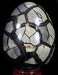 Septarian Dragon Egg Geode - Crystal Filled #37379-2